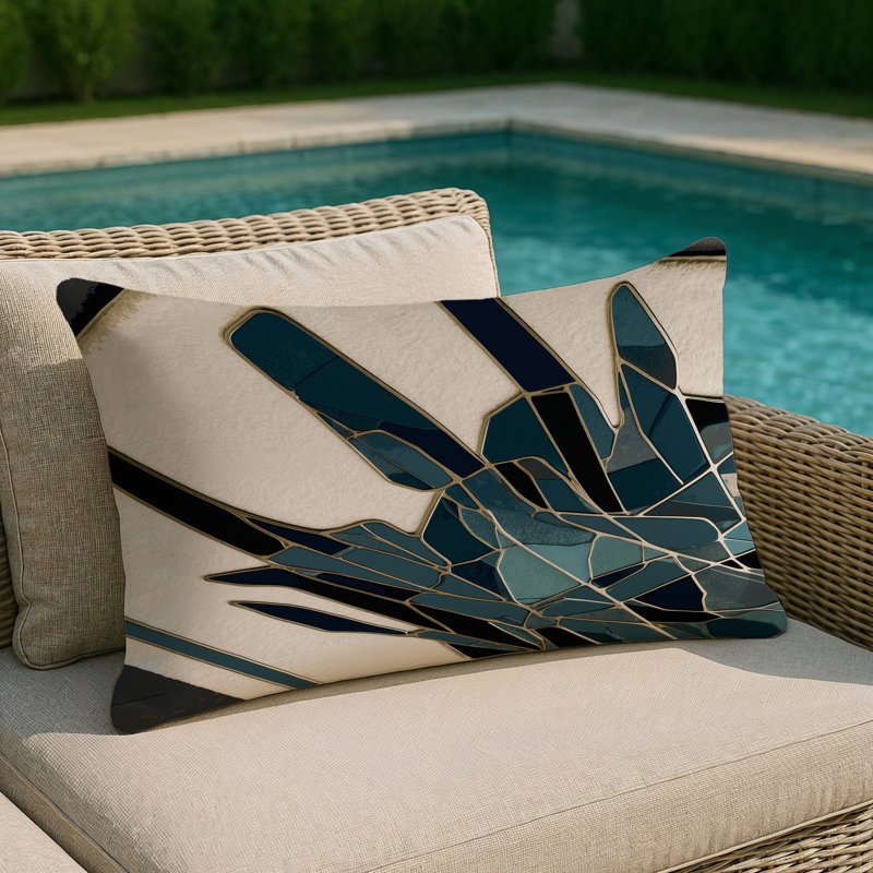 Zenith Rift Indoor And Outdoor Throw Pillow, Rectangle 14"H x 20"W