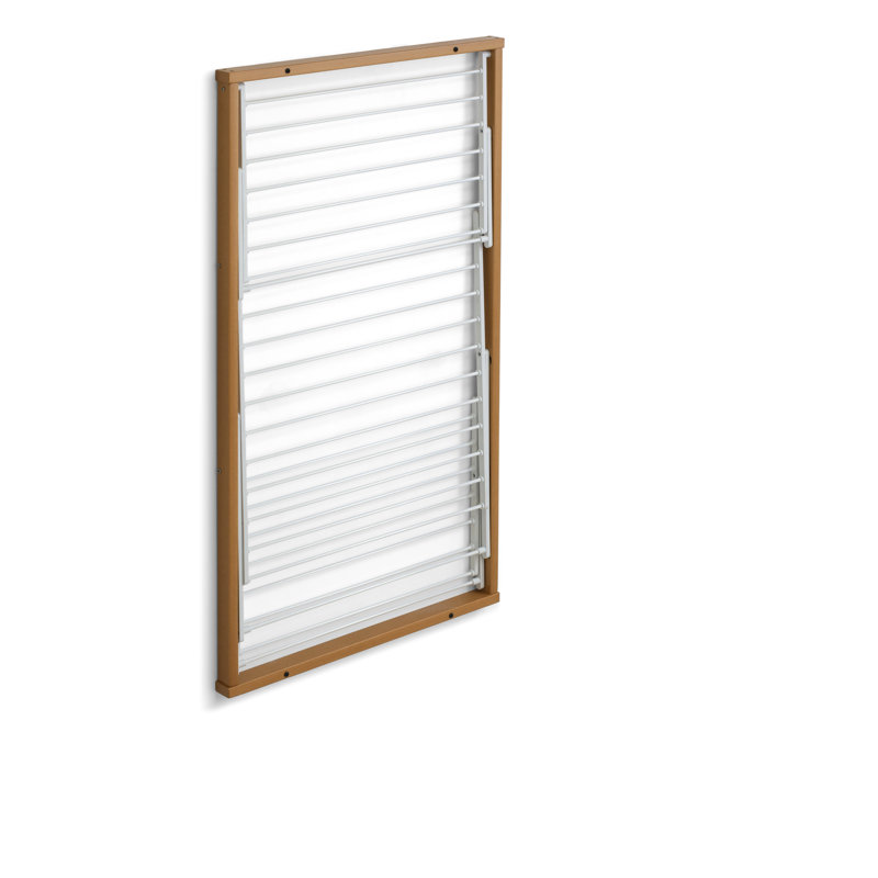Foldable Wall-Mounted Drying Rack, Cherry