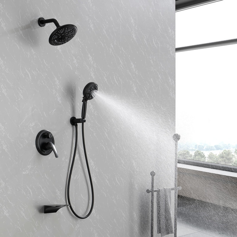All-In-One Kit with Rough in-Valve, Matte Black