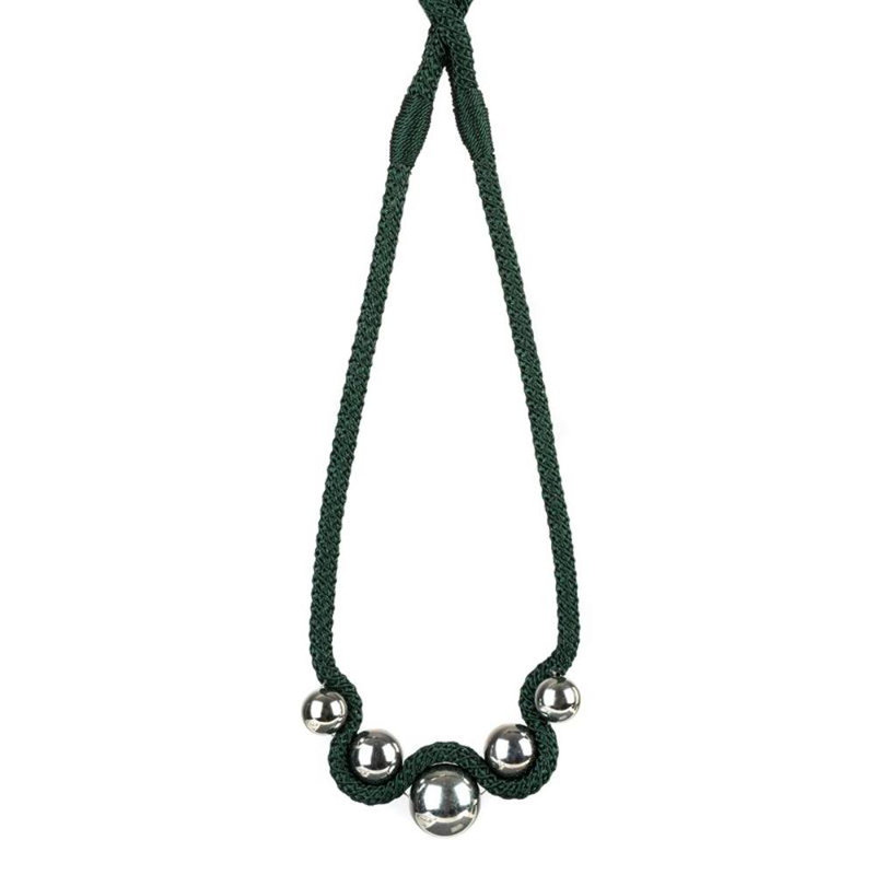 Losh Fabric 16cm Curtain Tieback, Dark Green
