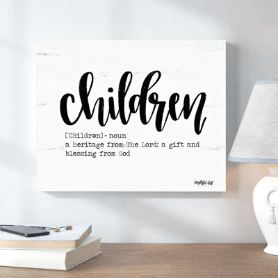 «Kepner Children», définition de typographie pour enfants, art encadré