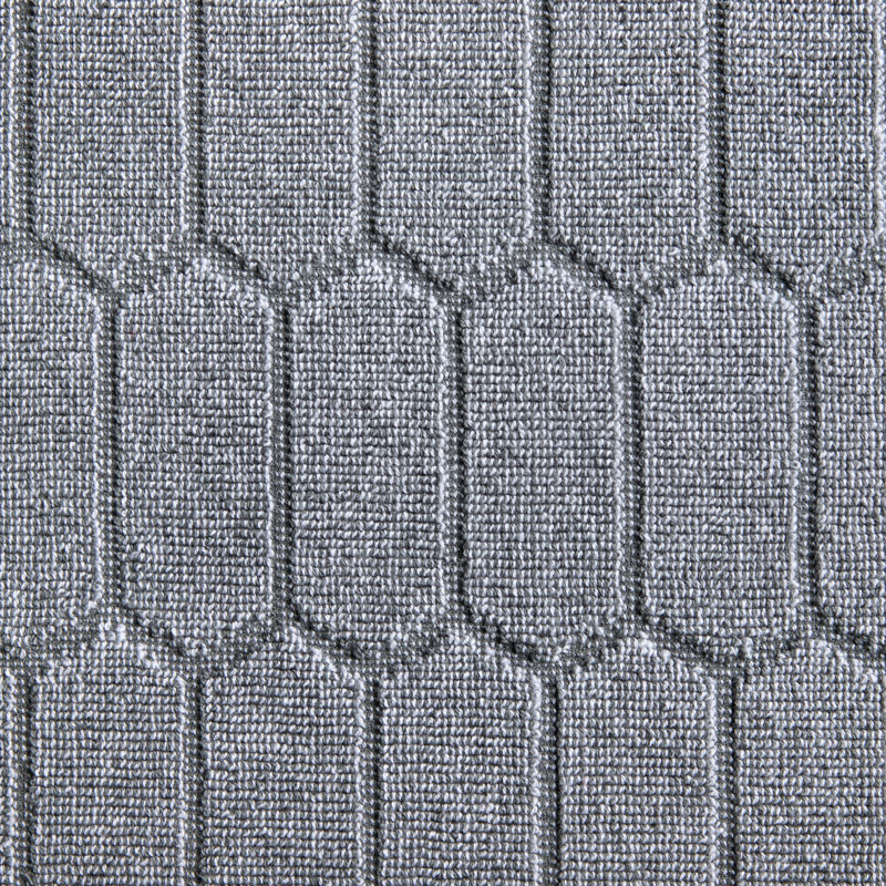 MARTHA STEWART Honeycomb Chambray Textured Kitchen Towel 4-Pack Set Natural 16"x28", Gray