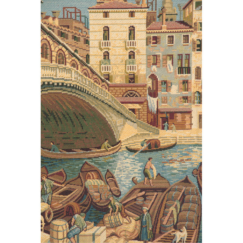 Italian Loom Woven Cotton Blend Wall Hanging, 13" H x 19" W
