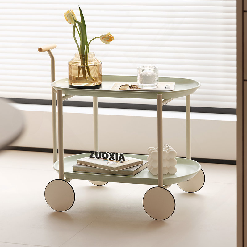 Lune chariot de rangement (vert) Nordic Internet célébrité chariot mobile cuisine simple tablette de rangement double canapé de salon