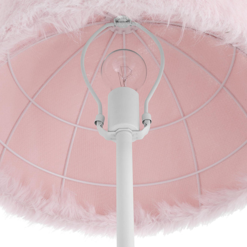Lampe sur pied Traditional, Blanc, Rose