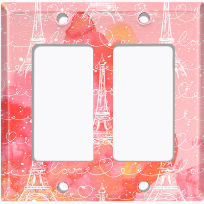 Patterned 2 - Gang Toggle Light Switch Standard Wall Plate