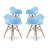 Modholic Eiffel Armchair With Wood Legs, Blue-424585844-437147558