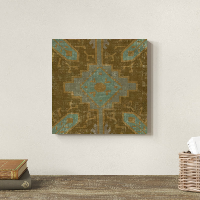 «Western Weave II», peinture sur toile, H 12 po x l 12 po