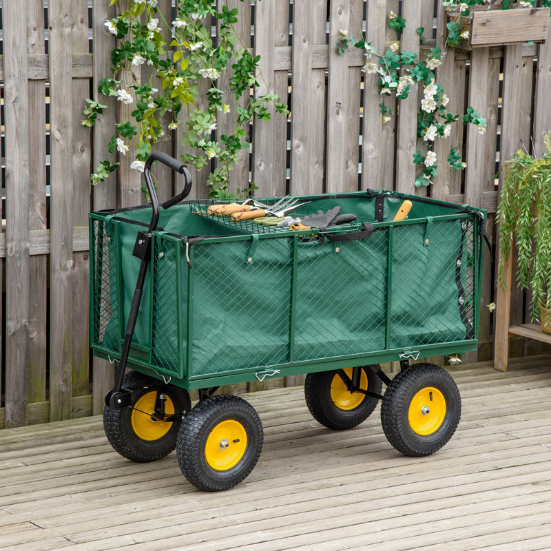 Chariot de jardin 342L avec côtés amovibles à convertir en plateau