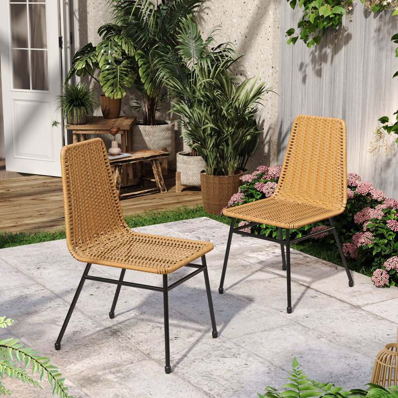 Chaise de salle à manger (ensemble de 2), Marron foncé