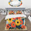Ensemble de housse de couette jaune boho tournesol Elegance III - tournesol-101243518