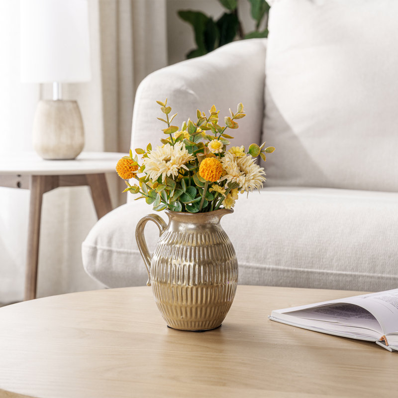 Nolyn Gold 14.5cm Ceramic Table Vase