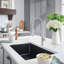 BLANCO 33" 50/50 Double Bowl Drop-In/Undermount Silgranit Kitchen Sink With Cleaner, Sink Grids And Basket Strainers In White-1017981945