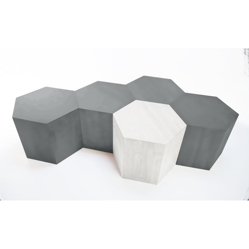 Coffee Table, 16" H x 40" L x 40" W, Matte Gray