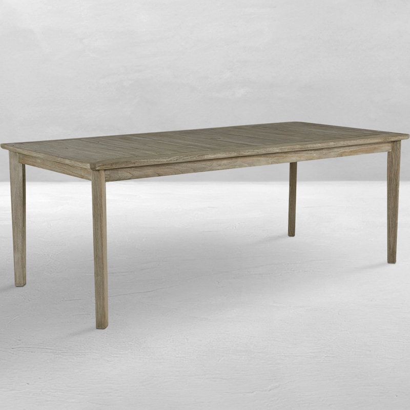 Woodlawn 84" Dining Table - Oyster, Oyster Teak, 40" W x 84" L x 31" H