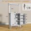 Armoire de rangement de 51 po pour garde-manger moderne, huche autoportante avec portes et tablettes, buffet avec support pour micro-ondes, café, armoire de salle à manger, salon, blanc