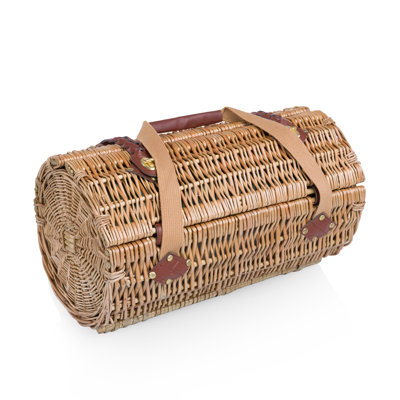 Verona Deluxe 2 Bottle Wine & Cheese Wicker Picnic Basket