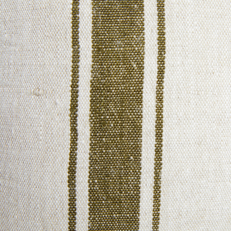 Marseille Pillow Cover - 22" x 22", Green/Natural Stripe