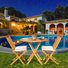 2 - Person Teak Wood Patio Dining Set with Round Table