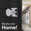 Poignée de porte intérieure réversible avec rosette carrée en acier inoxydable pour portes de chambre à coucher, de salle de bain, de garde-robe, de porte d'entrée et de couloir Mega-136430564-136430572-112246268