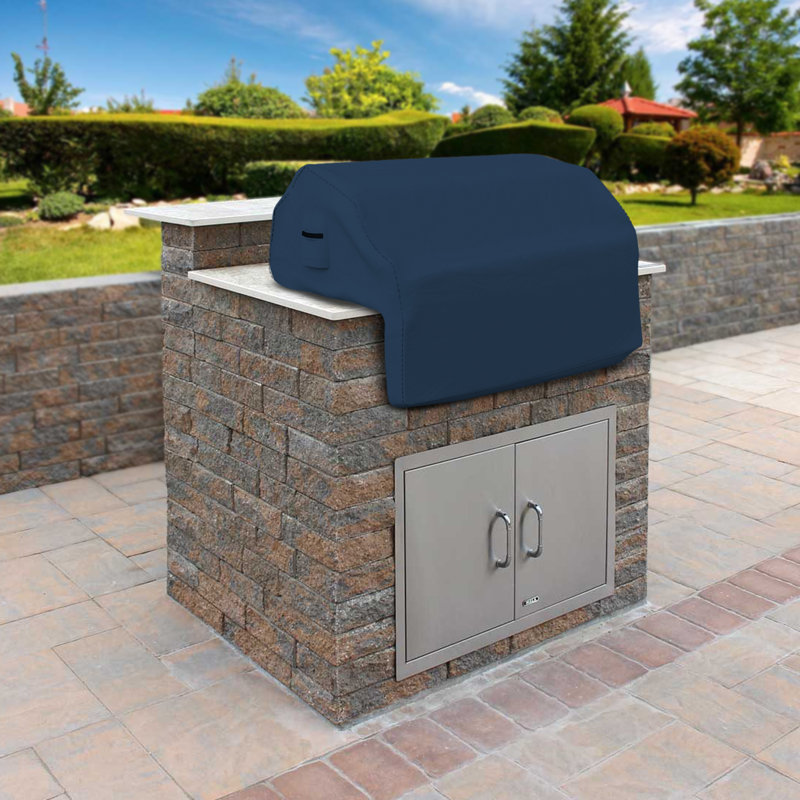 Blue Elephant 144.8cm W x 76.2cm D Grill Cover, Blue