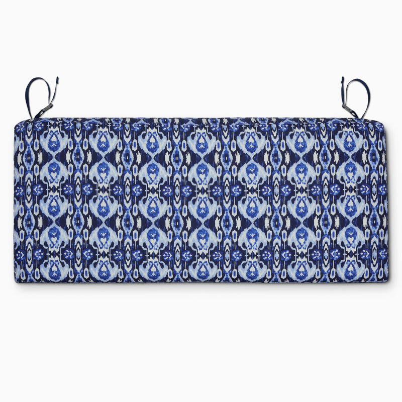 Coussin de banc d'extérieur Vera Bradley, L 54 po x P 18 po, Ikat insulaire