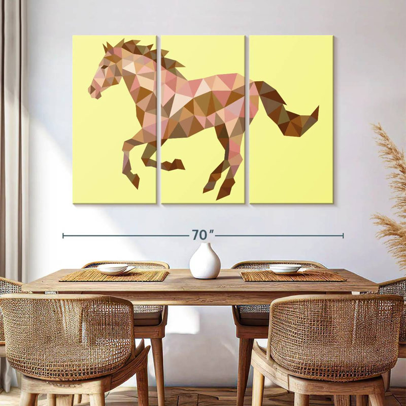Brampt Geometric Horse, 42" H x 65" W