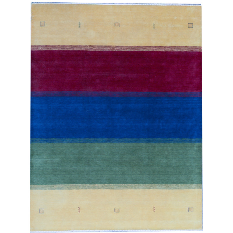 Gabbeh Wool Striped Area Rug