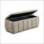 Meuble de rangement moderne en tissu taupe-1055966678