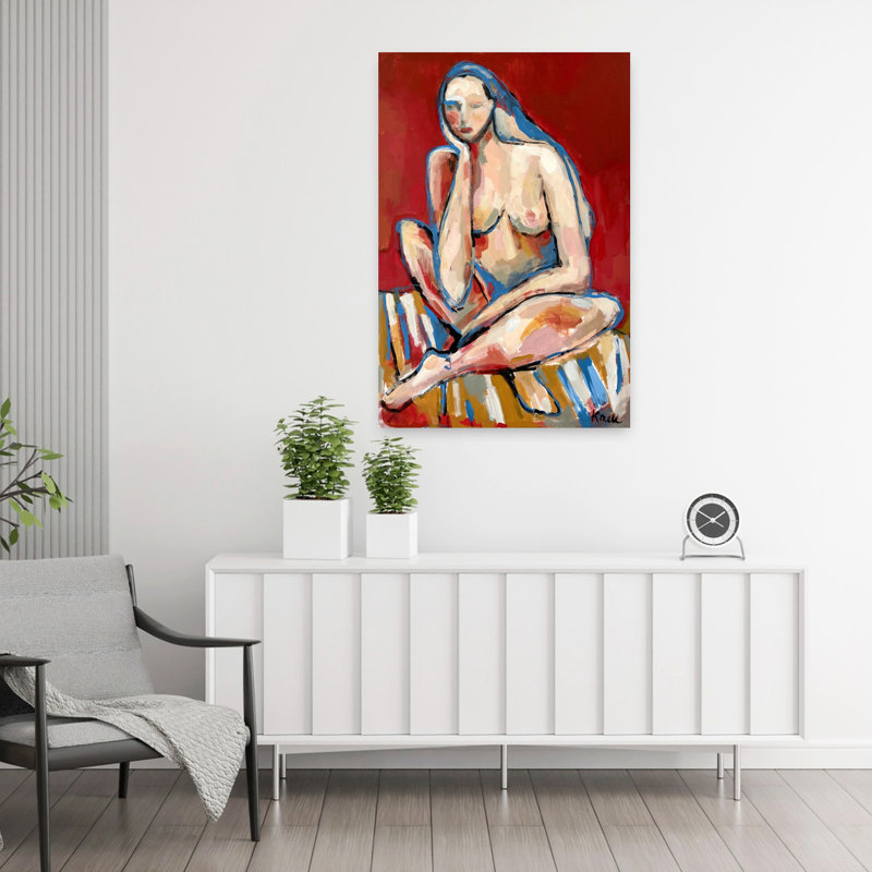 Art contemporain contemporain abstrait, H 36 po x l 24 po