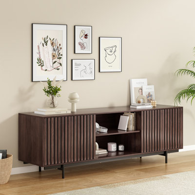 Rectangular TV Stand for TVs up to 75" with Open Shelf