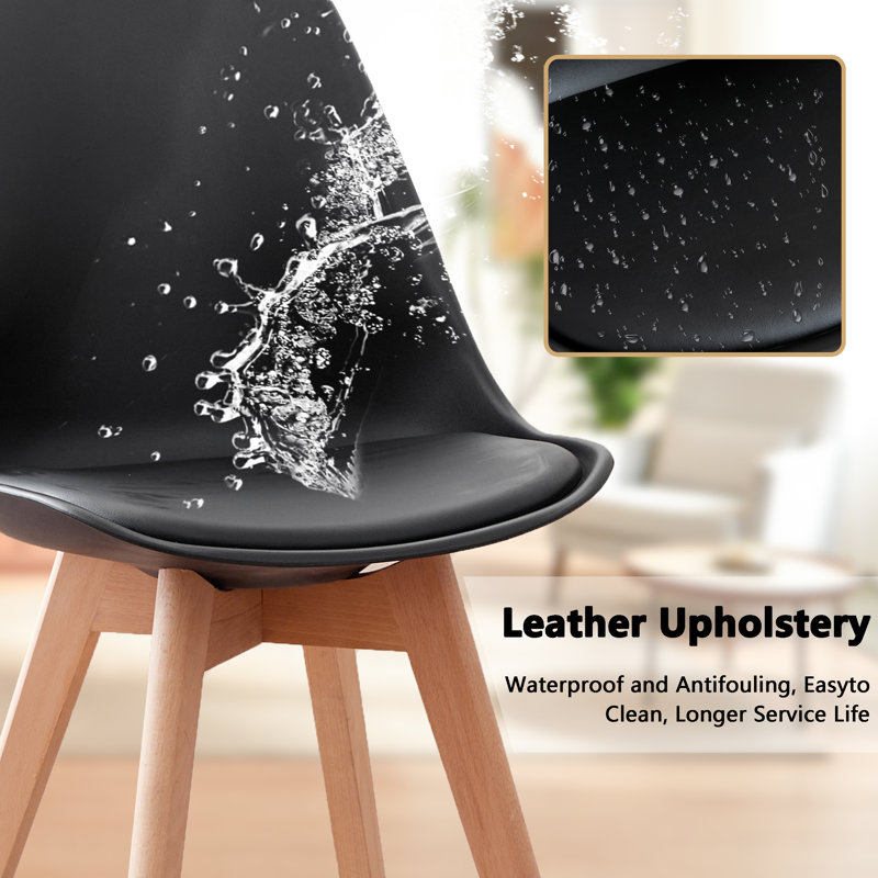 Quade Upholstered Dining Chair, Black, 6