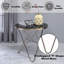 Table ronde avec plateau en verre noir