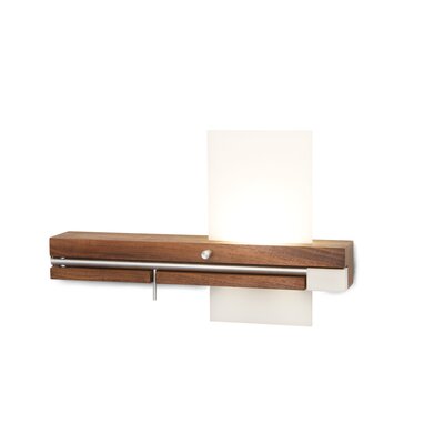 Levo 1 - Light LED Dimmable Walnut Flush Mount Sconce -  Cerno, 03-120-RH