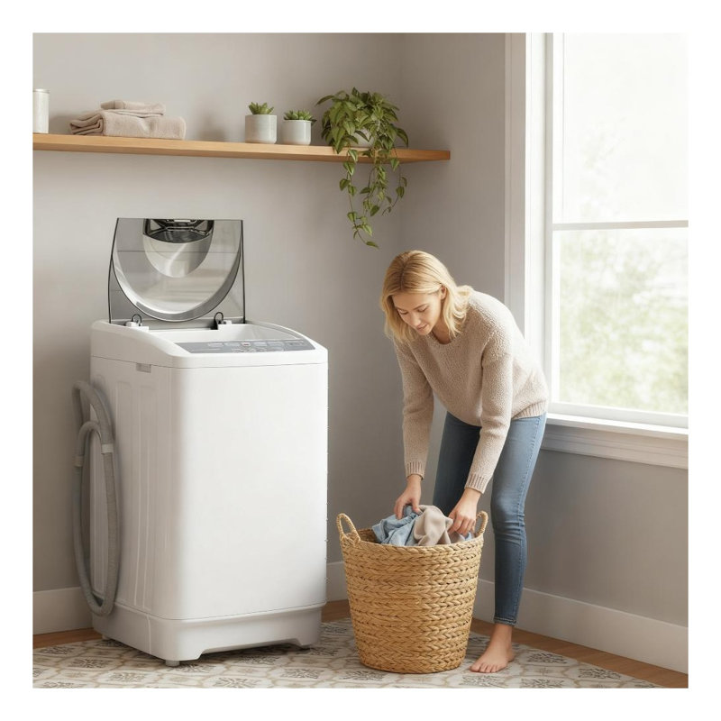 Compact Portable Washing Machine with 1.3 Cu. Ft. Capacity