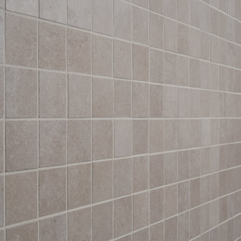 Stoneside 2x2 Porcelain Matte Mosaic Tile, Linen Warm Gray