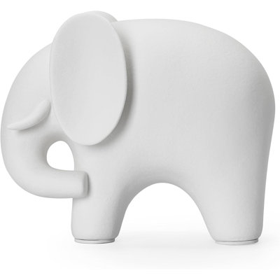 Modern Simple Ceramic White Elephant Living Room Home Office Decoration (Large White Elephant)