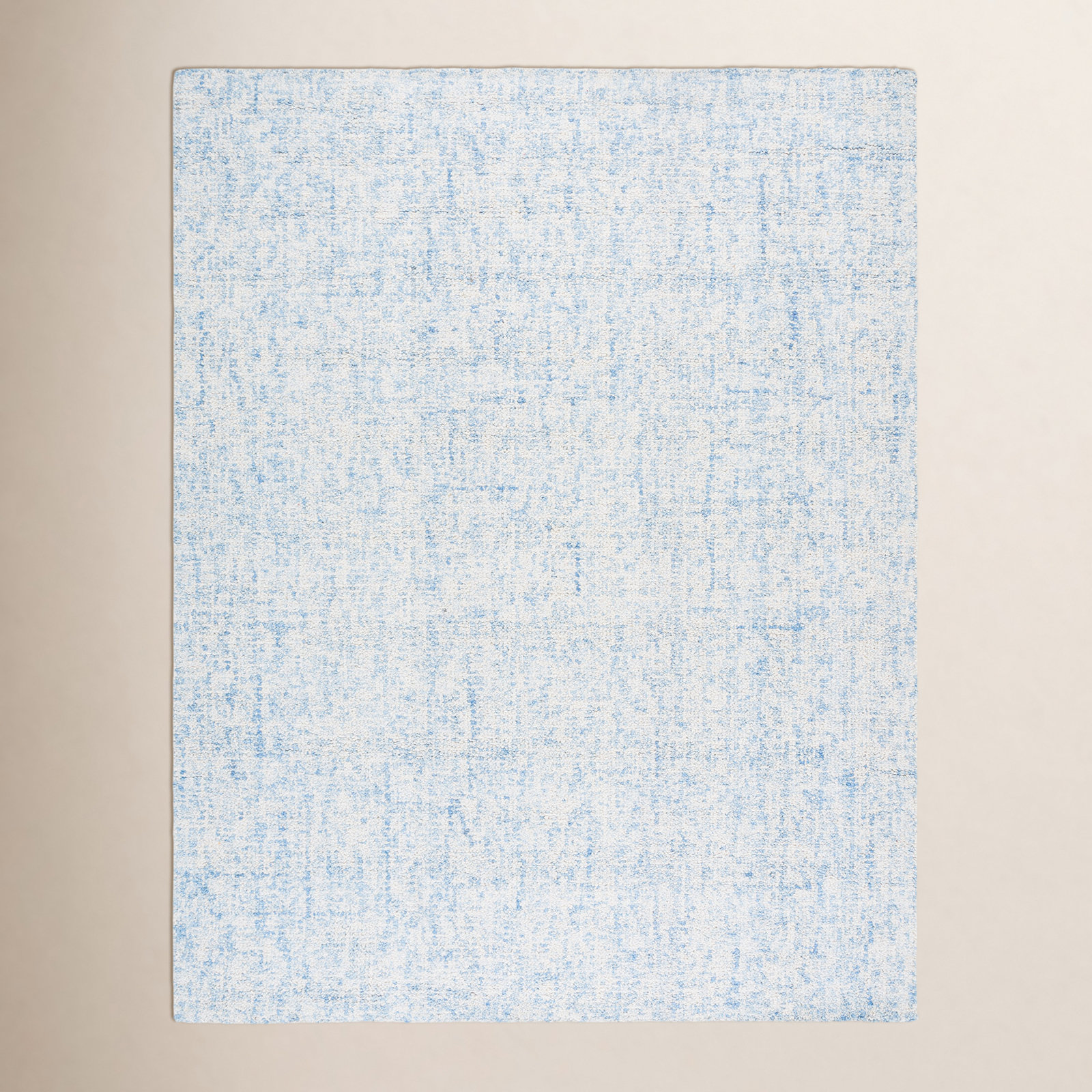 Fredi Light Blue Ivory Hand-Woven Abstract Rug, Rectangle 8' x 10'