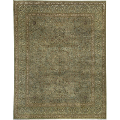 One-of-a-Kind Rectangle 12'2 x 15'6 Hand Knotted Area Rug