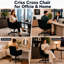 Fauteuil d'appoint en velours côtelé de 22,4 po de largeur avec accoudoirs rabattables à 5 positions, hauteur réglable, dossier inclinable, pivotement sur 360 ° et roulettes-1844865607