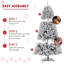 Arbre de Noël épinette floqué / givré avec lumières-537769241