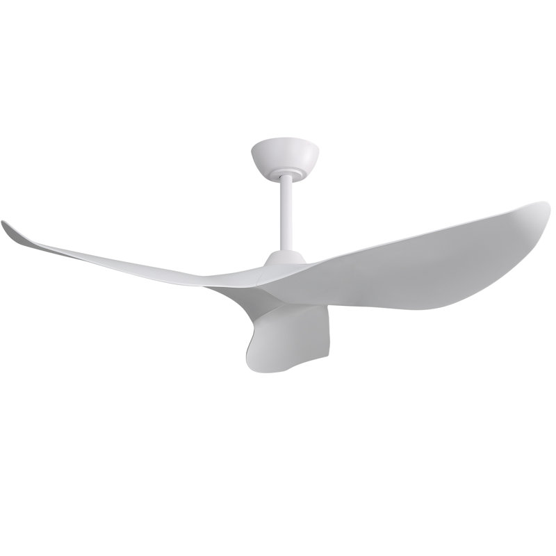 Degregorio 38'' Modern Style 3 Blade Ceiling Fan with Remote Control, DC Motor, Yes, White