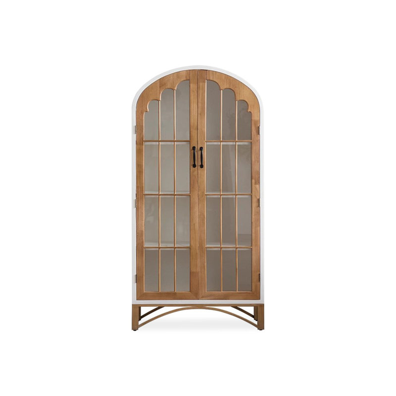Beige + Burlywood Solid Wood Display Cases