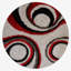 Tapis écologiques à poils longs touffetés à la main Abrielle - 10 pi x 10 pi, de couleur rouge ivoire, de conception géométrique moderne, de tapis épais antidérapants faits à la main pour le salon, la chambre à coucher-640661084