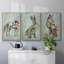 Fantastic Florals Fox, assis, impression sur toile 3 pièces-91891346-91891347