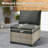 3-piece Armless Outdoor Pe Wicker Patio Chair Set With 2 Multifunctional Ottomans And Cushions-934814128