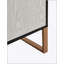Armoire de rangement à quatre portes avec base en métal et poignées, polyvalente pour la cuisine, la salle à manger et le salon