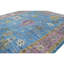 Tapis bleu et mauve de haute qualité noué à la main