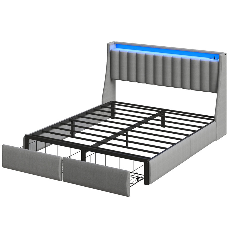Base de lit tapissier grand, Grand lit