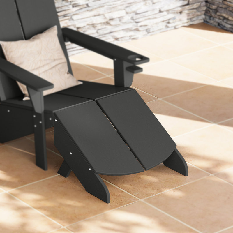 Repose-pieds moderne en poly, Gris